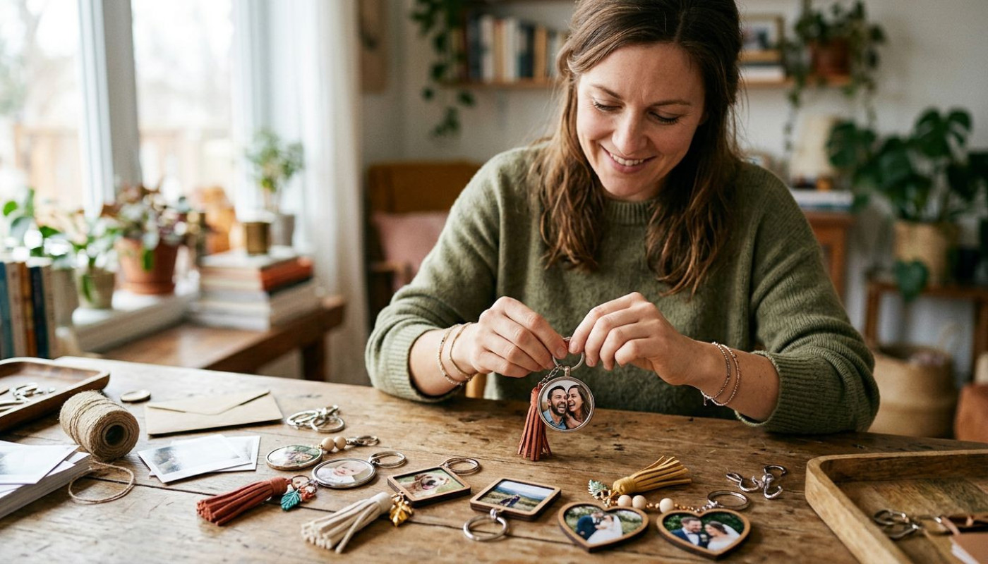 Economie - Tendances actuelles des porte-clés photo en cadeau